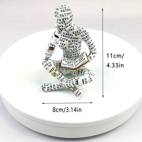 Reading Woman Sitting Crossed Legged Figurine For Readers or Writers - Picture 7 of 7